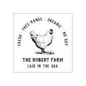 Gepersonaliseerde Familie Boerderij Ei Karton Rubb Rubberstempel (Afrduk)