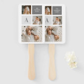 Gepersonaliseerde familie collage cadeau handwaaier (Voorkant en achterkant)