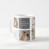 Gepersonaliseerde familie collage cadeau koffiemok (Voorkant links)
