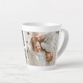 Gepersonaliseerde familie collage cadeau latte mok (Rechterhoek)