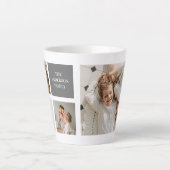 Gepersonaliseerde familie collage cadeau latte mok (Voorkant)