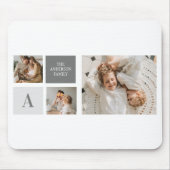Gepersonaliseerde familie collage cadeau muismat (Voorkant)