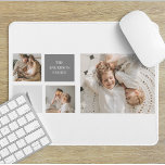 Gepersonaliseerde familie collage cadeau muismat<br><div class="desc">Introductie van onze prachtige Trendy Collage Photo met grijs thema, het ultieme familiegift dat gekoesterde herinneringen op een gepersonaliseerde en stijlvolle manier vastlegt. Deze zorgvuldig vervaardigde collage toont de mooie momenten en banden die binnen uw familie worden gedeeld, waardoor het een echt speciaal en oprecht cadeau is. Met zijn strak...</div>