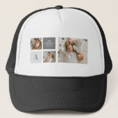 Gepersonaliseerde familie collage cadeau trucker pet (Voorkant)