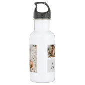 Gepersonaliseerde familie collage cadeau waterfles (Achterkant)
