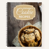 Gepersonaliseerde familie Cookbook Cookie Recipe Notitieboek (Voorkant)