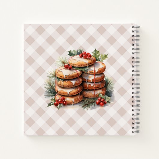 Gepersonaliseerde familie cookie recepten met naam notitieboek (Achterkant)