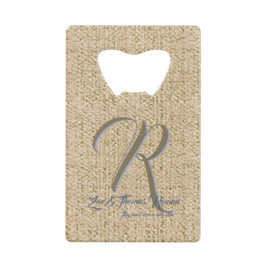 Gepersonaliseerde familie credit card opener creditkaart flessenopener (Voorkant)