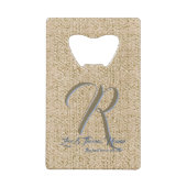 Gepersonaliseerde familie credit card opener creditkaart flessenopener (Achterkant)