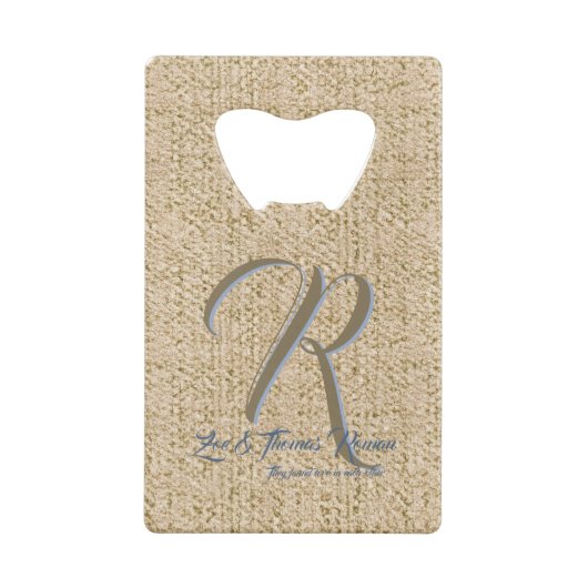 Gepersonaliseerde familie credit card opener creditkaart flessenopener (Achterkant)