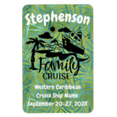 Gepersonaliseerde familie cruise deur decor magneet (Verticaal)