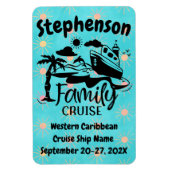 Gepersonaliseerde familie cruise deur decor magneet (Verticaal)