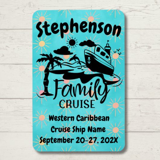Gepersonaliseerde familie cruise deur decor magneet