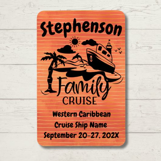Gepersonaliseerde familie cruise deur decor magneet