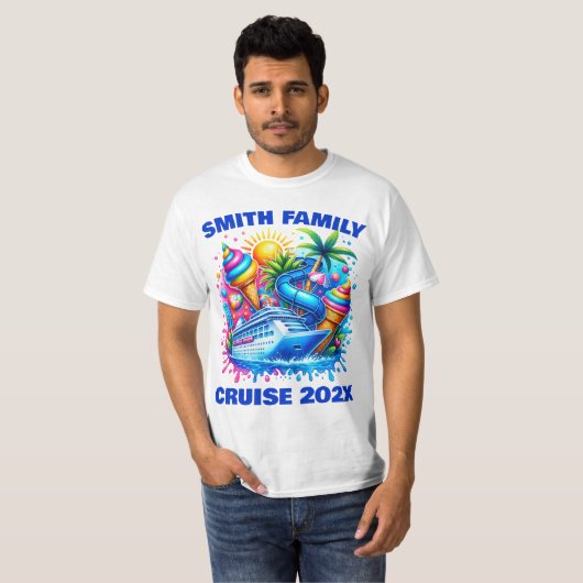 Gepersonaliseerde familie cruise Shirten T-shirt (Voorkant volledig)