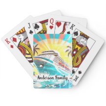 Gepersonaliseerde familie cruise speelkaarten