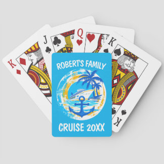 Gepersonaliseerde familie cruise speelkaarten