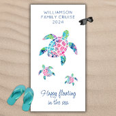 Gepersonaliseerde familie cruise vakantie Zee schi Strandlaken