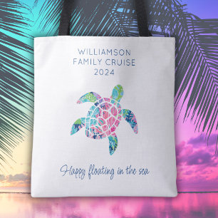 Gepersonaliseerde familie cruise vakantie Zee schi Tote Bag