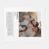 Gepersonaliseerde Familie Definitie Quote Wall Art Fleece Deken (Voorkant (Horizontaal))