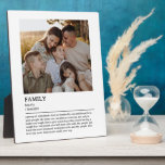 Gepersonaliseerde Familie Definitie Quote Wall Art Fotoplaat<br><div class="desc">Deze gezinsdefinitie is de perfecte manier om de speciale band te vieren die je deelt met je liefhebbende familie. Stel je voor dat je ze een gepersonaliseerd stuk geeft dat niet alleen de ruimte opfleurt, maar ook de essentie van je relatie vastlegt in een prachtig, minimaal ontwerp. Of het nu...</div>