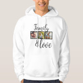 Gepersonaliseerde familie- en liefdesfotocollage hoodie (Voorkant)