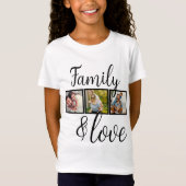 Gepersonaliseerde familie- en liefdesfotocollage t-shirt (Voorkant)
