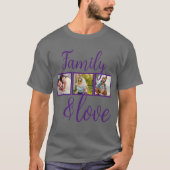 Gepersonaliseerde familie- en liefdesfotocollage t-shirt (Voorkant)