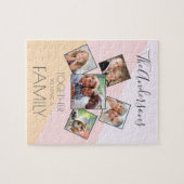 Gepersonaliseerde familie foto collage elegant mod legpuzzel (Horizontaal)
