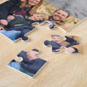 Gepersonaliseerde familie Foto collage Jigzaag Puz Legpuzzel (Zijkant)