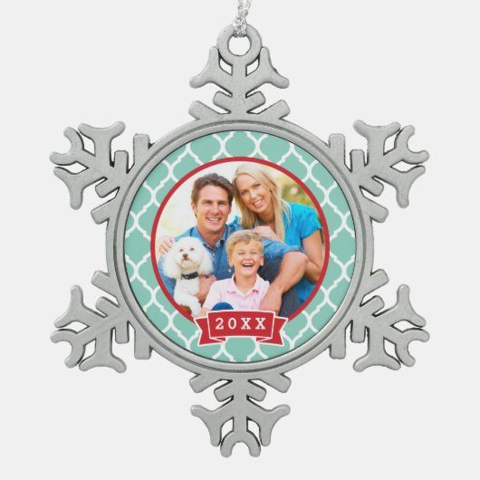 Gepersonaliseerde familie foto Keepsake Ornament (Voorkant)