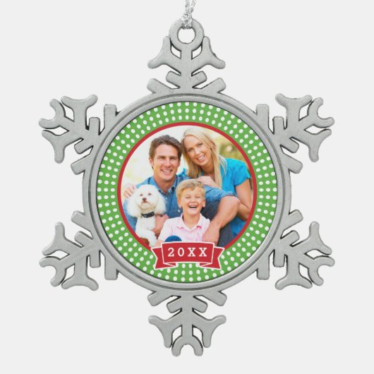 Gepersonaliseerde familie foto Keepsake Ornament (Voorkant)