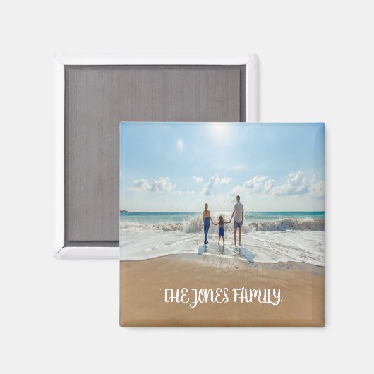 Gepersonaliseerde familie foto Magnet (Voorkant / Achterkant)