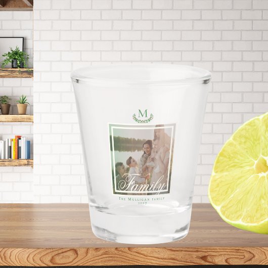 Gepersonaliseerde Familie Foto Shot Glas | Monogra