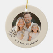 Gepersonaliseerde Familie Foto Sneeuwvlok Ornament (Voorkant)