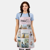 Gepersonaliseerde familie fotocollage We houden va Schort (Gedragen)