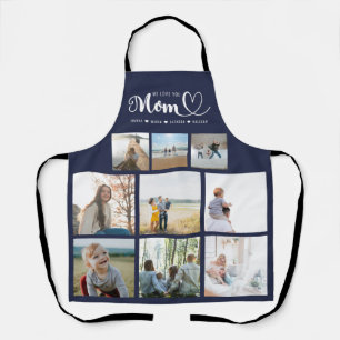 Gepersonaliseerde familie fotocollage We houden va Schort