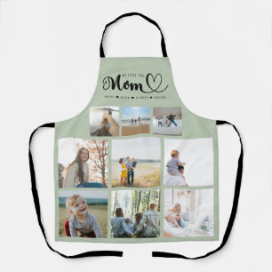 Gepersonaliseerde familie fotocollage We houden va Schort