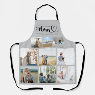 Gepersonaliseerde familie fotocollage We houden va Schort
