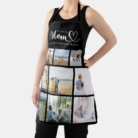 Gepersonaliseerde familie fotocollage We houden va Schort (Insitu)