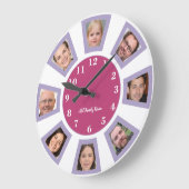 Gepersonaliseerde familie foto's klok (Hoek)