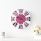 Gepersonaliseerde familie foto's klok (Huis)