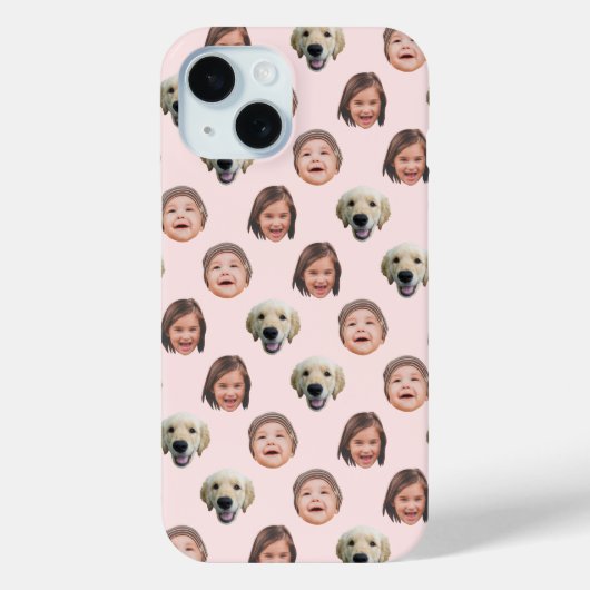 Gepersonaliseerde Familie Gezicht 3 Foto's Lichtro Case-Mate iPhone Case (Achterkant)