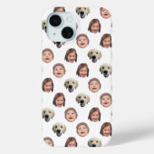 Gepersonaliseerde Familie Gezicht 3 Foto's Wit Case-Mate iPhone Case (Achterkant)