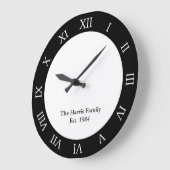 Gepersonaliseerde familie grote klok (Hoek)