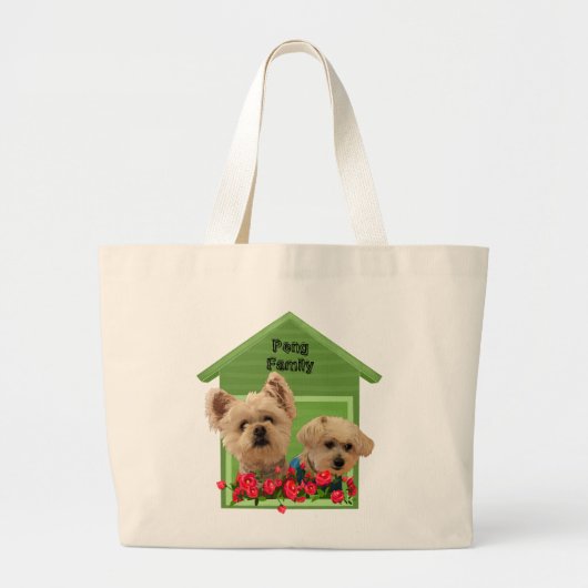 Gepersonaliseerde familie grote tote bag (Voorkant)