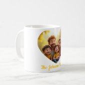 Gepersonaliseerde Familie Hart Foto Mok – Aangepas (Voorkant links)