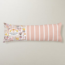 Gepersonaliseerde familie herfst Waterverf Lichaamskussen