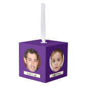 Gepersonaliseerde familie Houten Kubus Ornament (Achter hoekig)