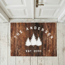 Gepersonaliseerde Familie Huis Decor Rustiek Hout Deurmat